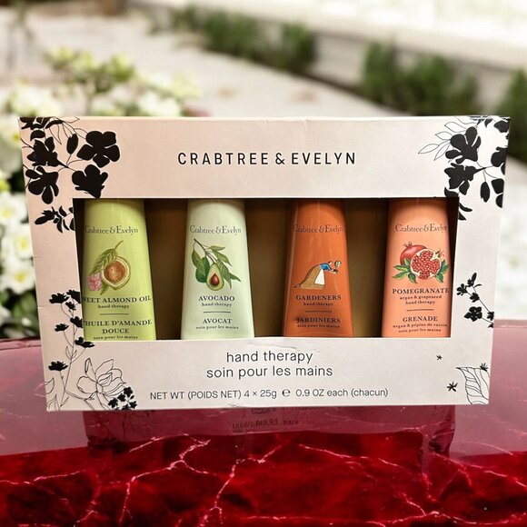 Crabtree & Evelyn NIB Set of 4 0.9oz Hand Therapy Lotion - Picture 1 of 8